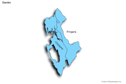 Contoh Peta untuk Darién (biru,bayangan)