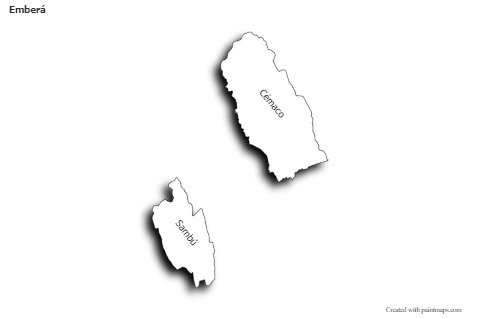 Sample Maps for Emberá (black-white,shadowy)