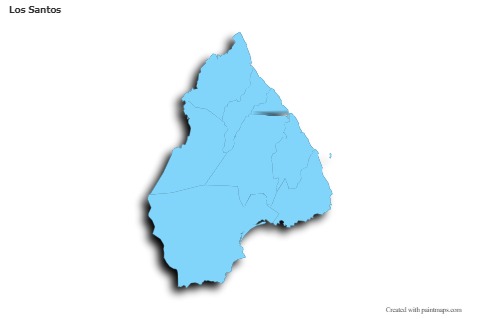 Exemplos de mapas para Los Santos (azul,contorno,sombra)