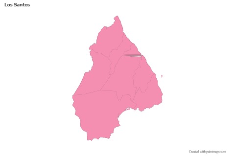 Exemplos de mapas para Los Santos (rosa,contorno)