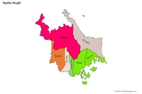 Sample Maps for Ngöbe Buglé (colored)