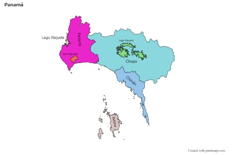Sample Maps for Panamá (colored)