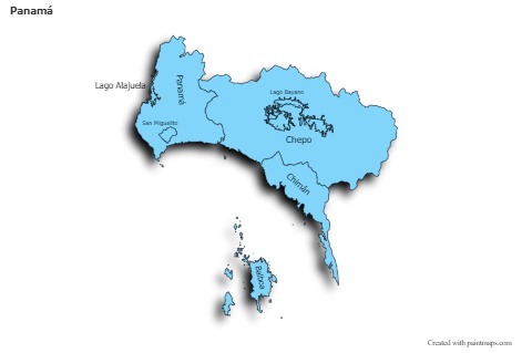 Sample Maps for Panamá (blue,shadowy)
