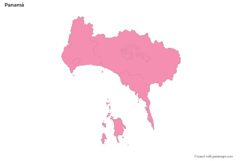Sample Maps for Panamá (pink,outline)