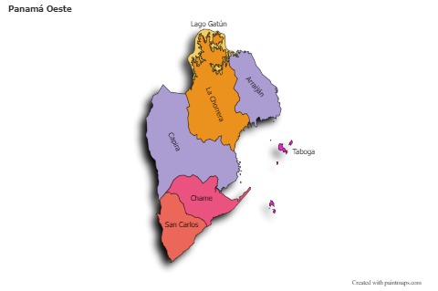 Sample Maps for Panamá Oeste (colored,shadowy)