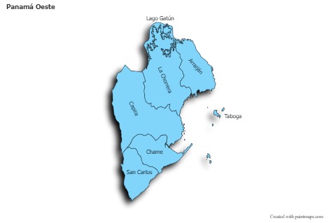 Sample Maps for Panamá Oeste (blue,shadowy)