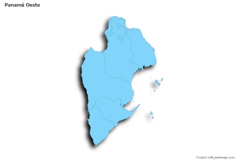 Sample Maps for Panamá Oeste (blue,outline,shadowy)