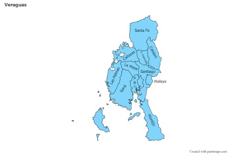 Contoh Peta untuk Veraguas (biru)