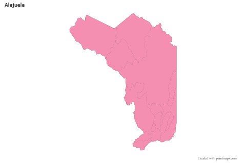 Mapas de muestra para Alajuela (rosa,contorno)