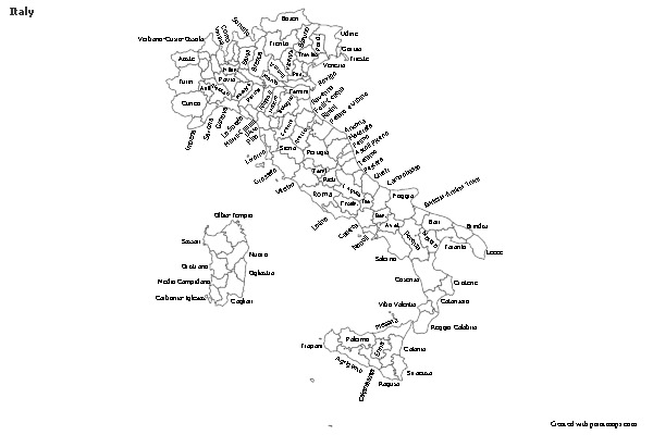 Sample Maps for Italy (black-white)