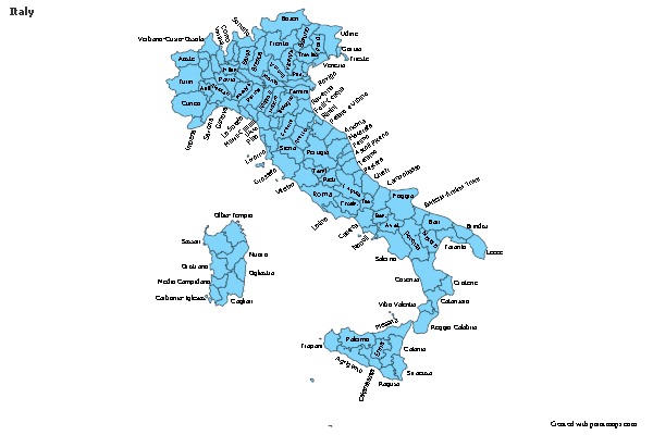 Sample Maps for Italy (blue)