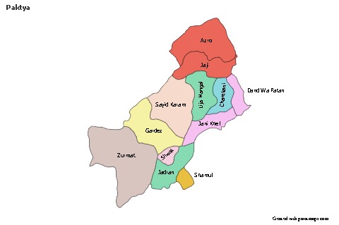 Sample Maps for Paktya (colored)