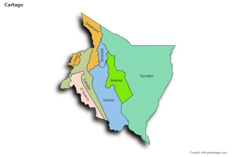 Sample Maps for Cartago (colored,shadowy)