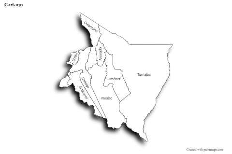 Sample Maps for Cartago (black-white,shadowy)