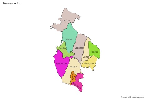 Sample Maps for Guanacaste (colored)
