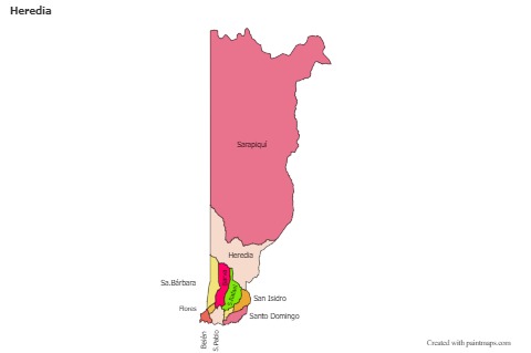 Sample Maps for Heredia (colored)