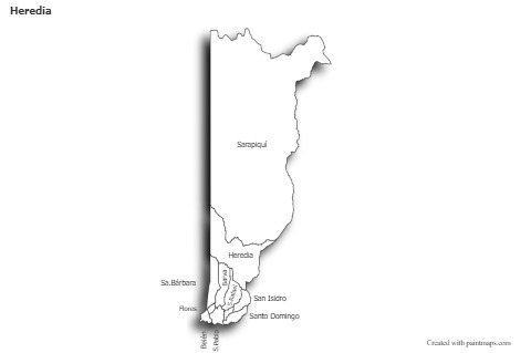 Sample Maps for Heredia (black-white,shadowy)