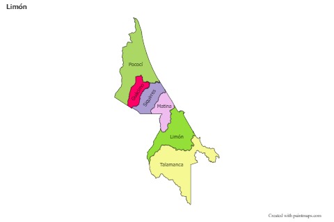 Contoh Peta untuk Limón (berwarna)
