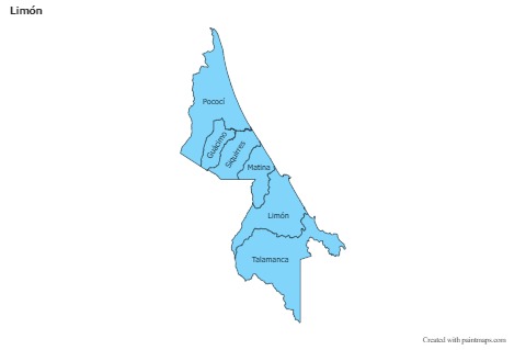 Contoh Peta untuk Limón (biru)
