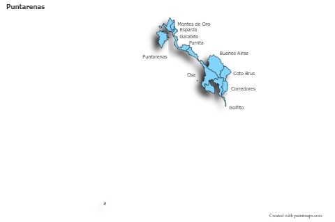 Sample Maps for Puntarenas (blue,shadowy)