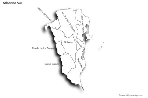 Mapas de muestra para Atlántico Sur (blanco-negro,sombrío)
