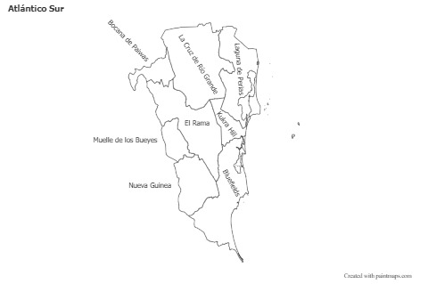 Mapas de muestra para Atlántico Sur (blanco-negro)