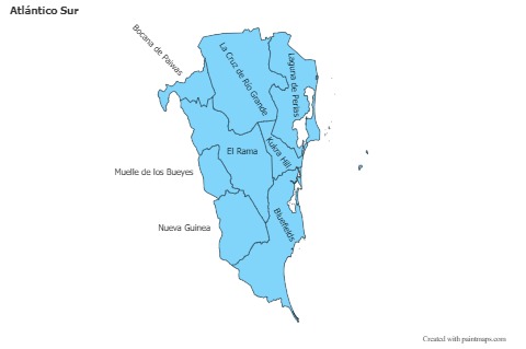 Mapas de muestra para Atlántico Sur (azul)