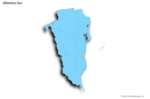 Mapas de muestra para Atlántico Sur (azul,contorno,sombrío)