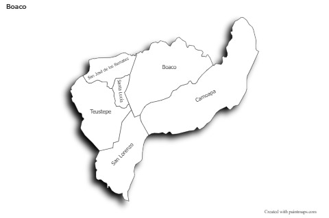 Sample Maps for Boaco (black-white,shadowy)