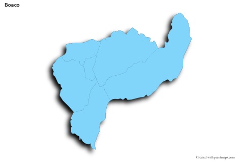 Sample Maps for Boaco (blue,outline,shadowy)