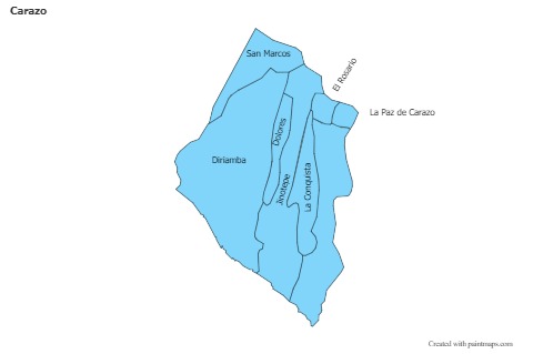 Mapas de muestra para Carazo (azul)