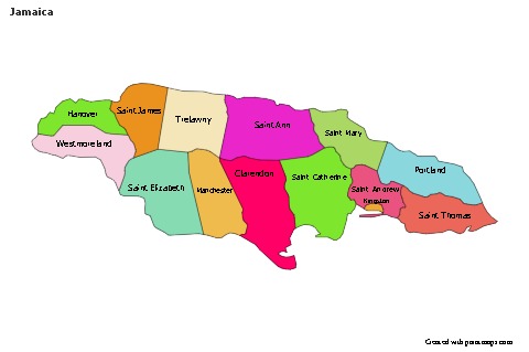 Sample Maps for Jamaica (colored)