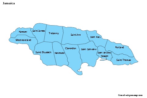 Sample Maps for Jamaica (blue)