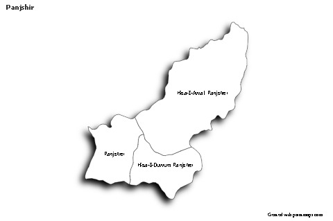 Sample Maps for Panjshir (black-white,shadowy)