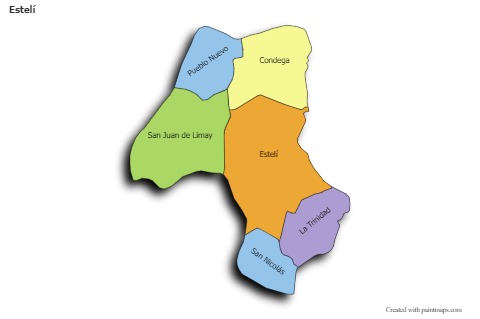 Sample Maps for Estelí (colored,shadowy)