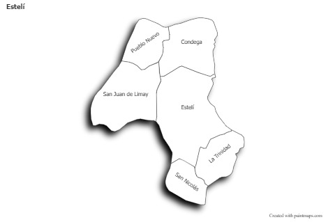 Sample Maps for Estelí (black-white,shadowy)