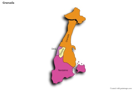Granada için Örnek Haritalar (renkli,gölgeli)
