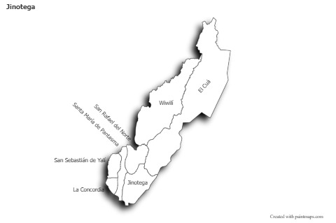 Mapas de muestra para Jinotega (blanco-negro,sombrío)