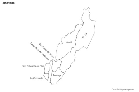 Mapas de muestra para Jinotega (blanco-negro)