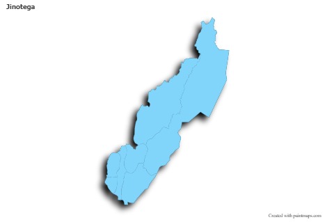 Mapas de muestra para Jinotega (azul,contorno,sombrío)