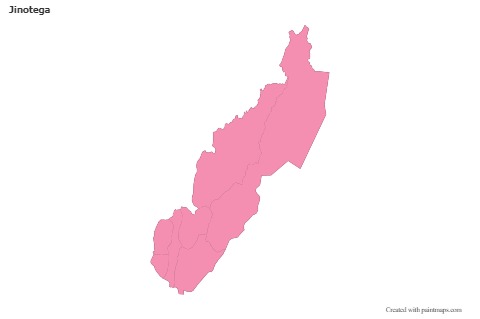 Mapas de muestra para Jinotega (rosa,contorno)