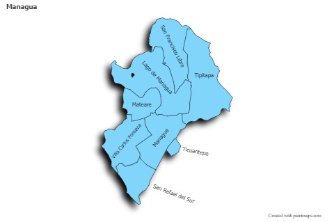 Exemplos de mapas para Managua (azul,sombra)