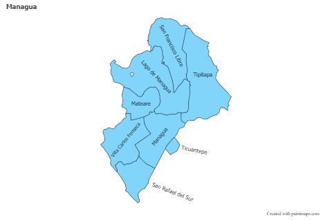 Exemplos de mapas para Managua (azul)