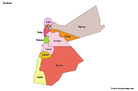 Sample Maps for Jordan (colored)