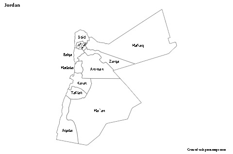 Sample Maps for Jordan (black-white)