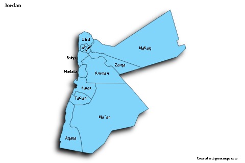 Sample Maps for Jordan (blue,shadowy)