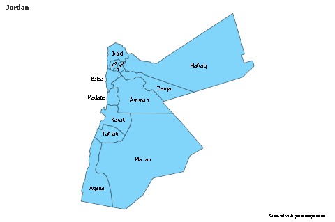 Sample Maps for Jordan (blue)