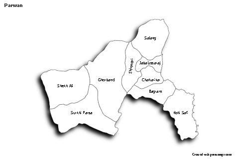 Sample Maps for Parwan (black-white,shadowy)