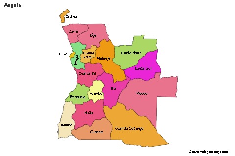 Sample Maps for Angola (colored)
