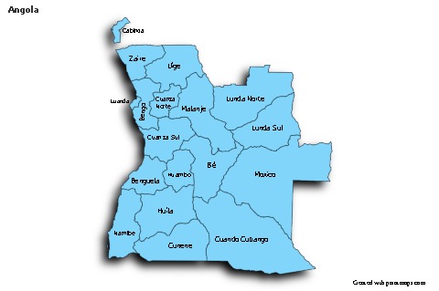 Sample Maps for Angola (blue,shadowy)